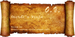 Osztás Viola névjegykártya